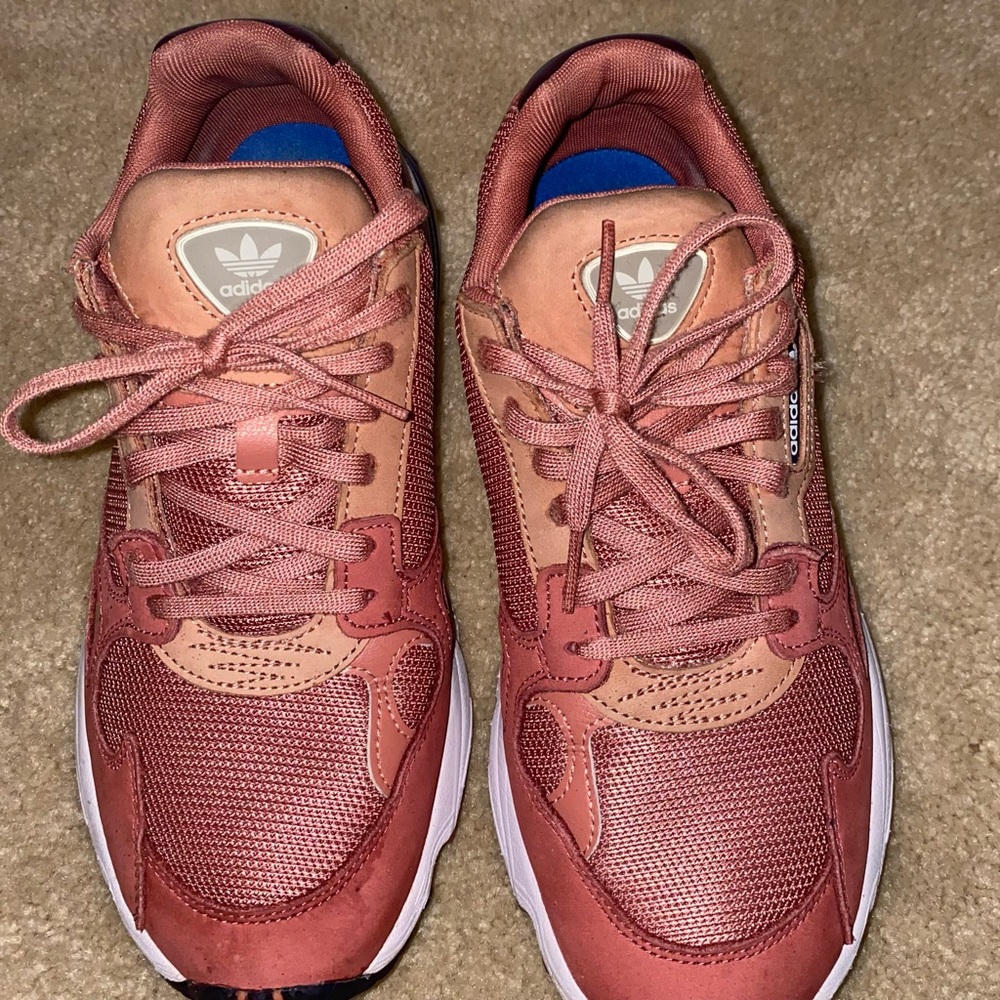 Adidas Womens Falcon D96700 Pink Casual Shoes Sneakers Size 8.5